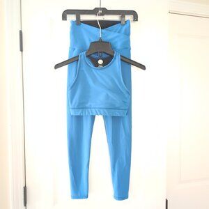 GTS Greater Than Sports Leggings and Bra Set Small XS Blue Made in the USA